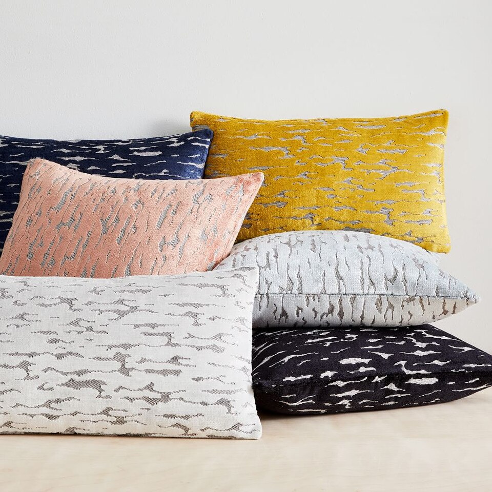 Distressed Cut Velvet Cushion Cover west elm United Kingdom